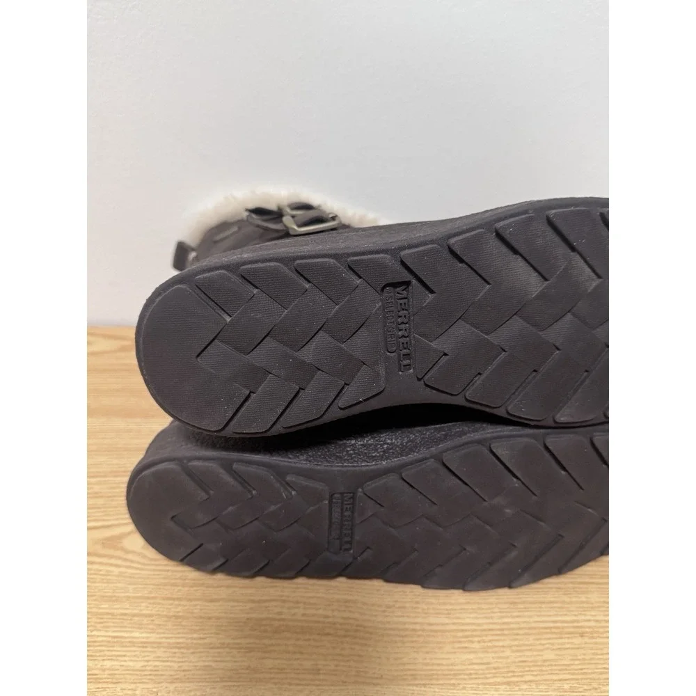 Merrell‎ Women's Tremblant Ezra Buckle Polar Leather Boots Brown Sz 8 Waterproof